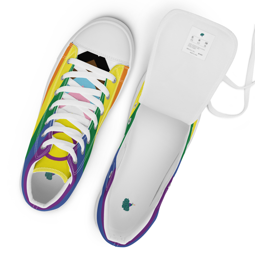 Women’s high top Rainbow canvas shoes