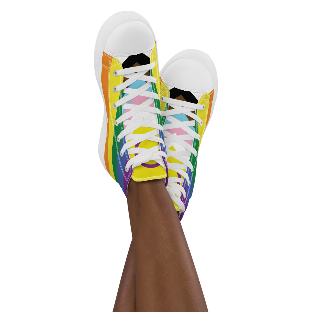 Women’s high top Rainbow canvas shoes