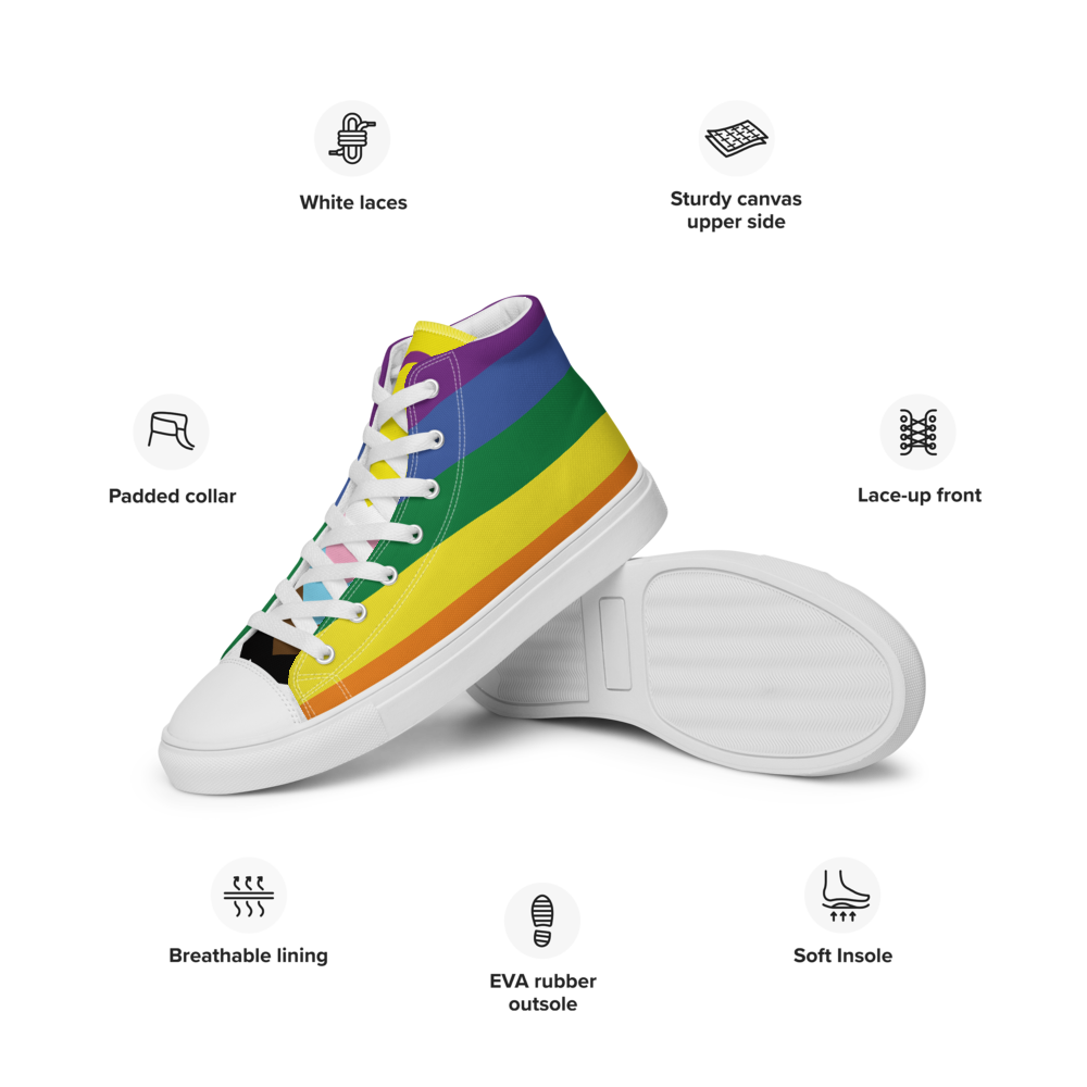 Women’s high top Rainbow canvas shoes