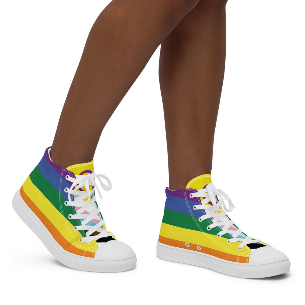 Women’s high top Rainbow canvas shoes