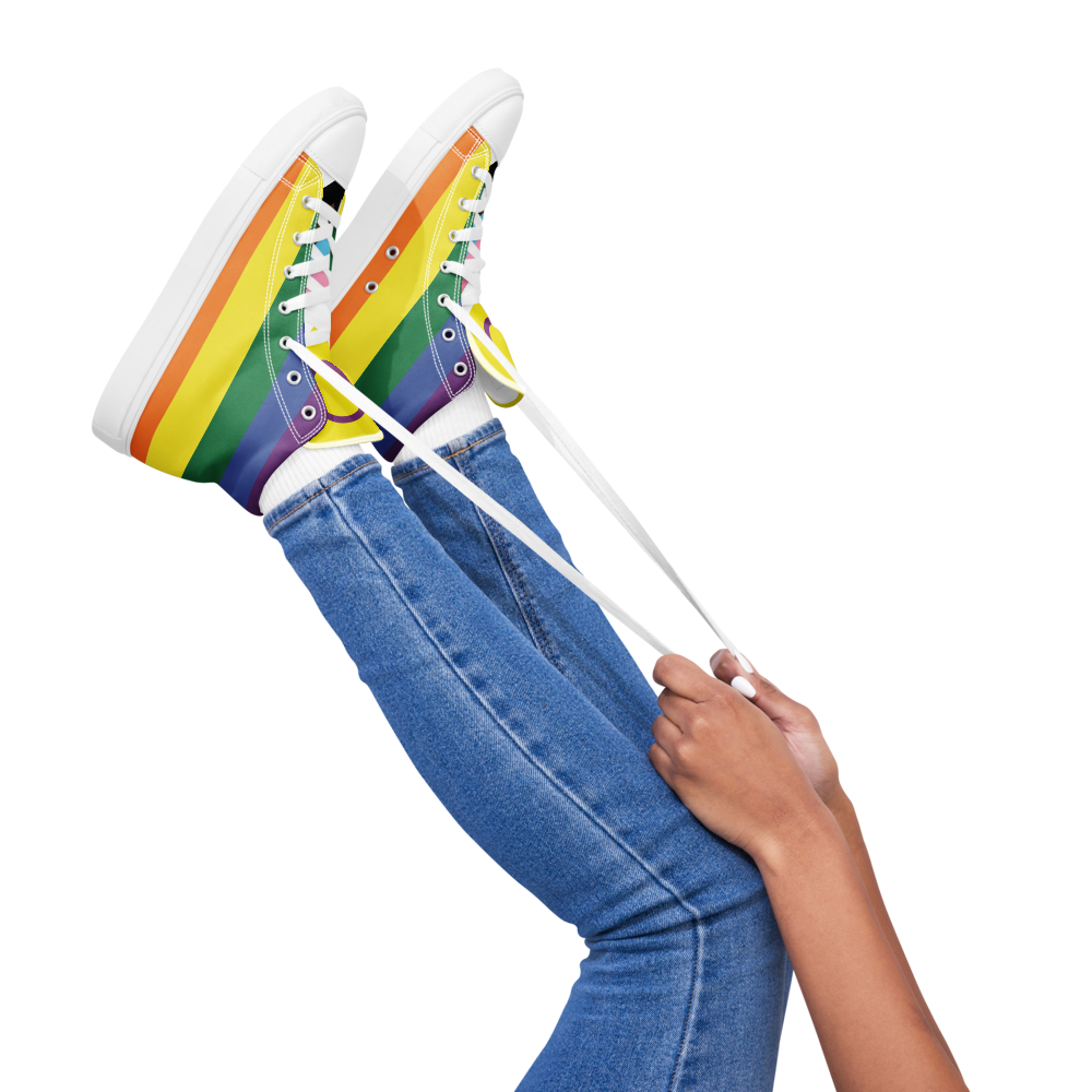 Women’s high top Rainbow canvas shoes